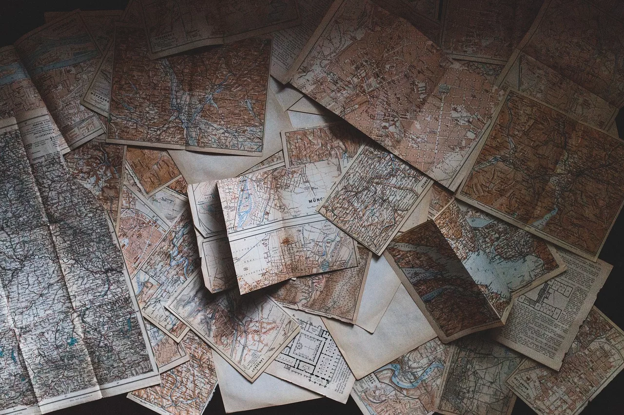 Photo of old maps